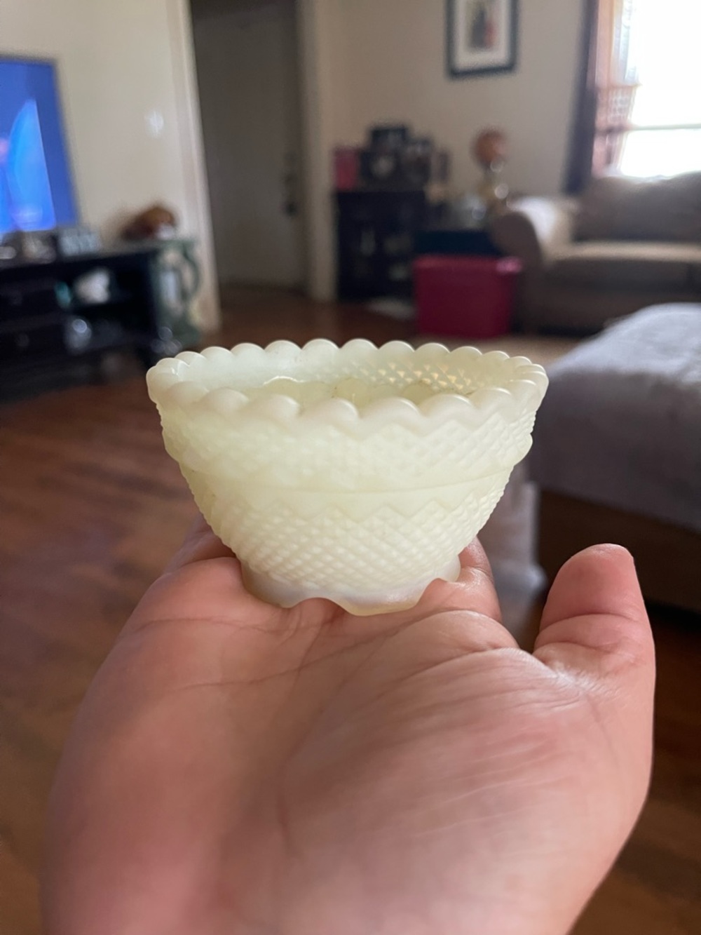 Fenton Custard Fairy Lamp BASE ONLY